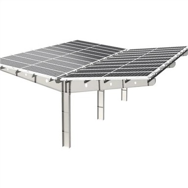 OEM Panel Solar Dur Galfanedig Trochi Poeth Carport Solar Mowntio Rack Solar Pv Carport Mowntio Bracedi Strwythur