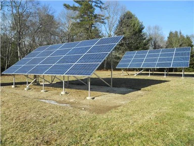 System rac daear panel solar