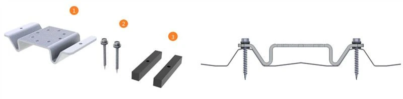 T clamps for solar roof