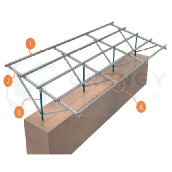 ground screw racking with single pole