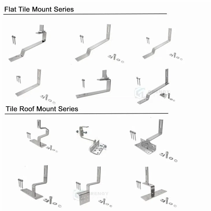 Solar Roof Tiles Photovoltaic System Solar Mounting Bracket Hook On Tile Roof Solar Panel Roof Mounting System