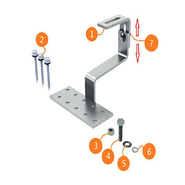 solar hook for tile roof