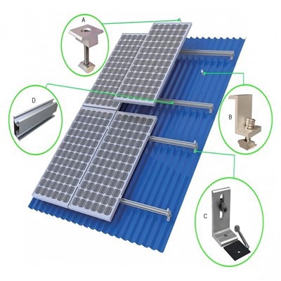 Mownt Panel Solar Ar gyfer To Metel