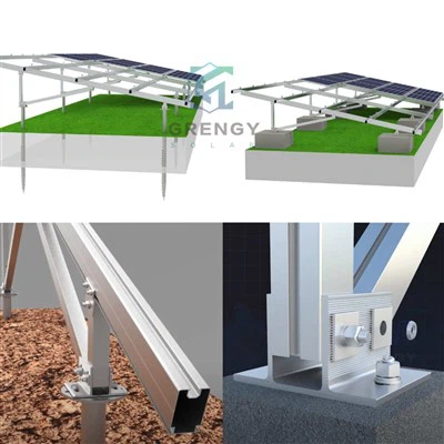 Ffrâm Panel Solar PV wedi'i osod ar y ddaear