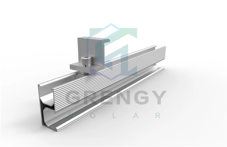 Panel Solar Mowntio To Rheilffyrdd Alwminiwm