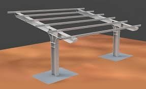T Shaped Steel Carport For Solar Panels